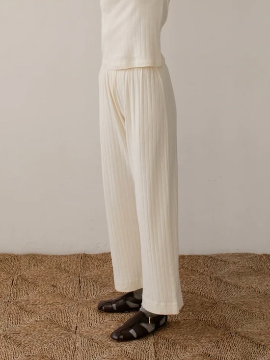 DONNI. Pants - Donni Pointelle simple crop pant SMALL